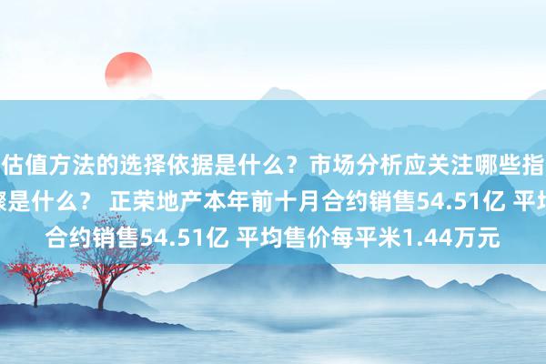 估值方法的选择依据是什么？市场分析应关注哪些指标？风险评估的步骤是什么？ 正荣地产本年前十月合约销售54.51亿 平均售价每平米1.44万元