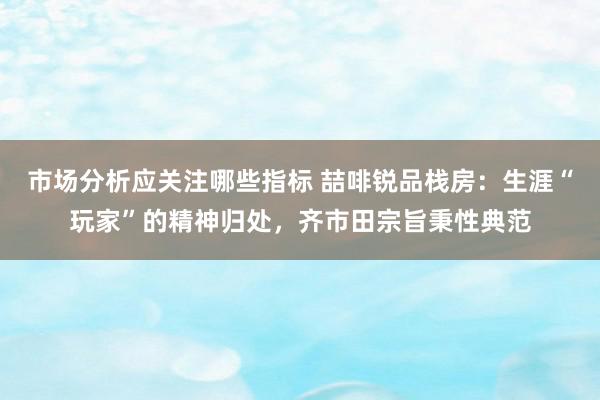 市场分析应关注哪些指标 喆啡锐品栈房：生涯“玩家”的精神归处，齐市田宗旨秉性典范