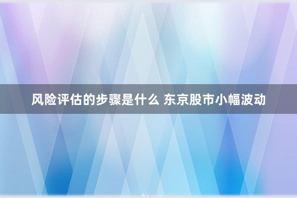 风险评估的步骤是什么 东京股市小幅波动