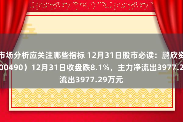 市场分析应关注哪些指标 12月31日股市必读：鹏欣资源（600490）12月31日收盘跌8.1%，主力净流出3977.29万元