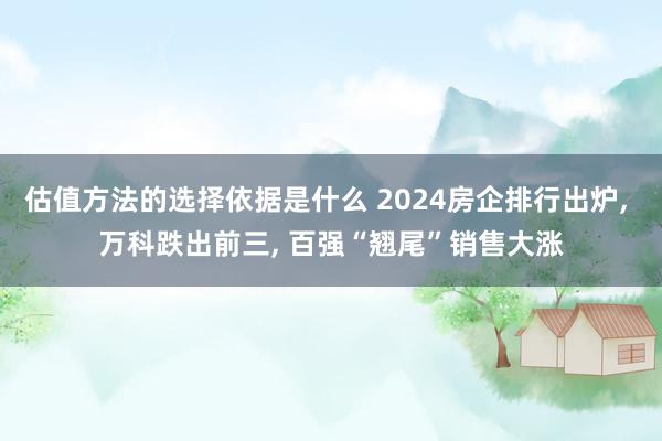 估值方法的选择依据是什么 2024房企排行出炉, 万科跌出前三, 百强“翘尾”销售大涨