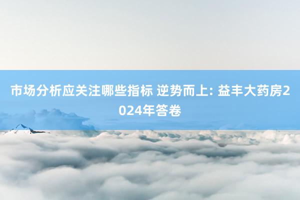 市场分析应关注哪些指标 逆势而上: 益丰大药房2024年答卷