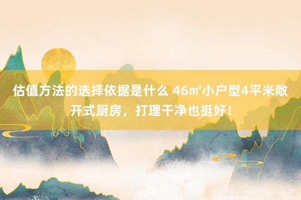 估值方法的选择依据是什么 46㎡小户型4平米敞开式厨房，打理干净也挺好！