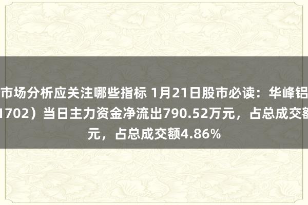 市场分析应关注哪些指标 1月21日股市必读：华峰铝业（601702）当日主力资金净流出790.52万元，占总成交额4.86%