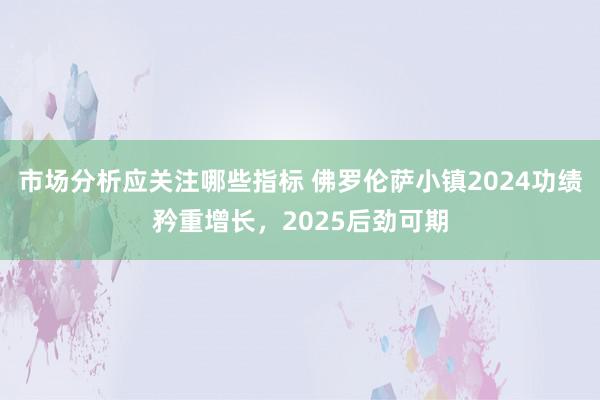 市场分析应关注哪些指标 佛罗伦萨小镇2024功绩矜重增长，2025后劲可期