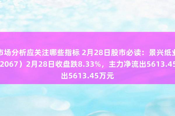 市场分析应关注哪些指标 2月28日股市必读：景兴纸业（002067）2月28日收盘跌8.33%，主力净流出5613.45万元