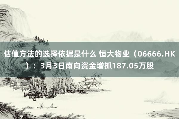 估值方法的选择依据是什么 恒大物业（06666.HK）：3月3日南向资金增抓187.05万股