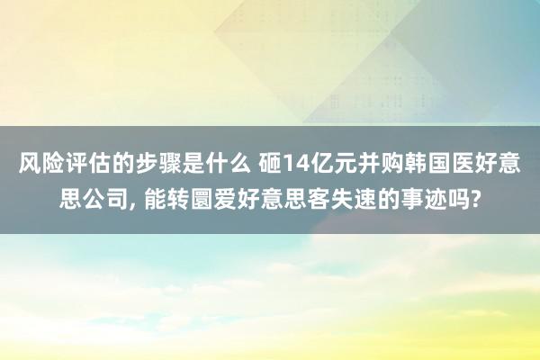 风险评估的步骤是什么 砸14亿元并购韩国医好意思公司, 能转圜爱好意思客失速的事迹吗?