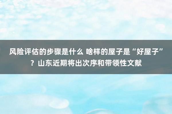 风险评估的步骤是什么 啥样的屋子是“好屋子”？山东近期将出次序和带领性文献